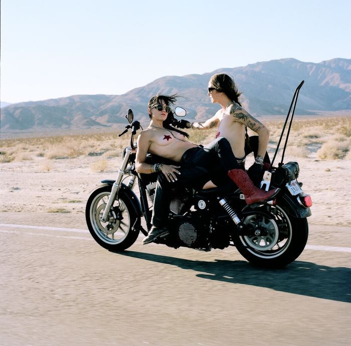 Girls on a motorcycle in Reynosa