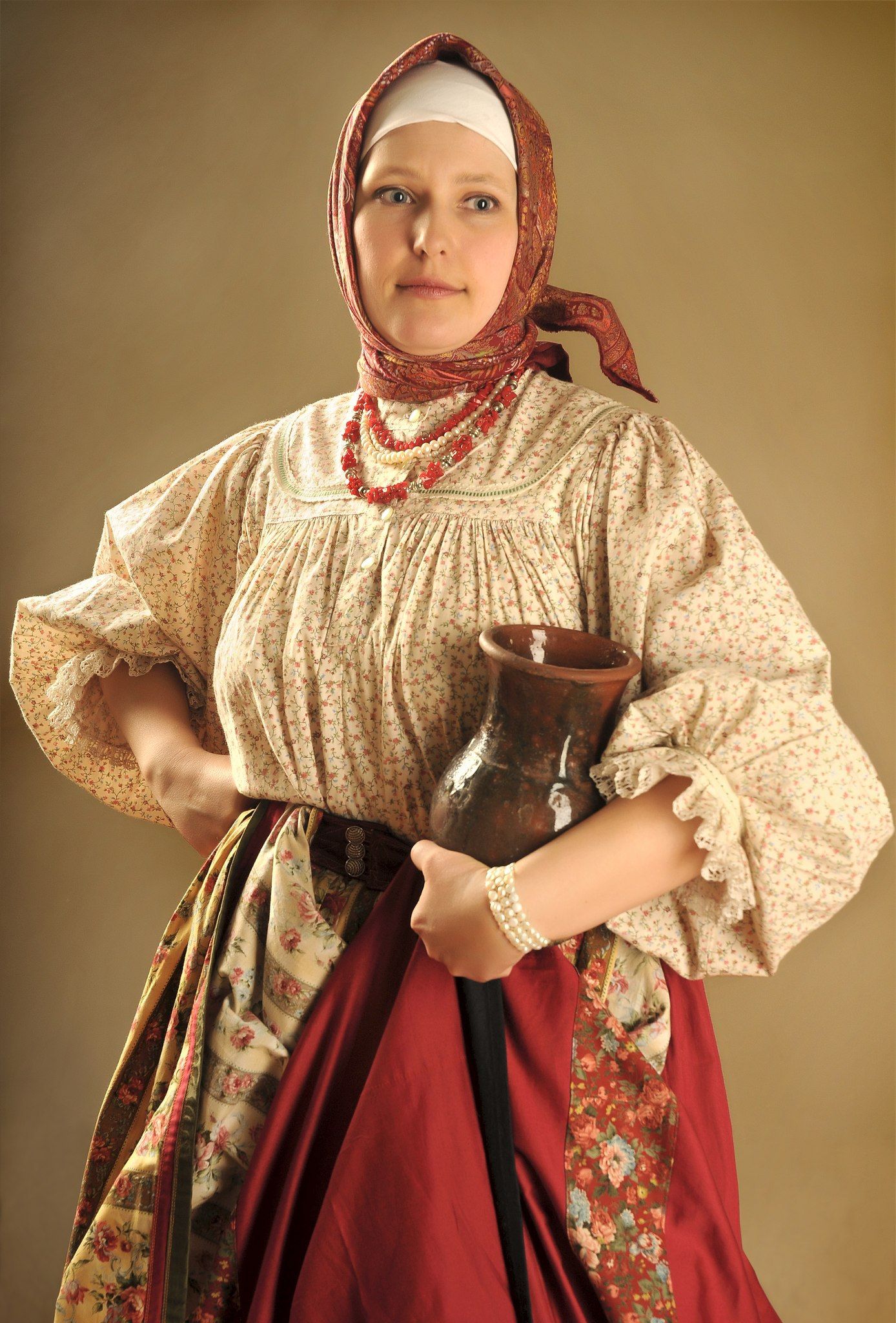 Girls in Slavic costumes in Reynosa